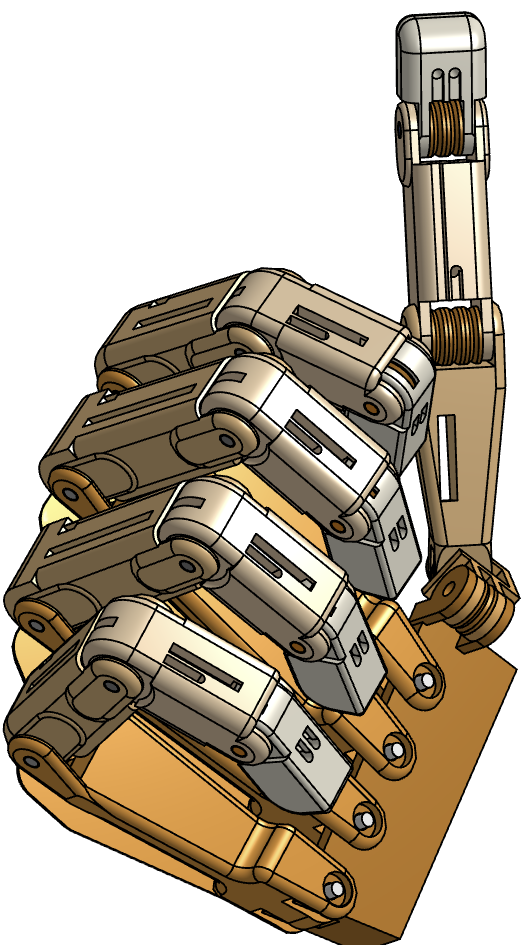 16 degree-of-freedom robotic hand